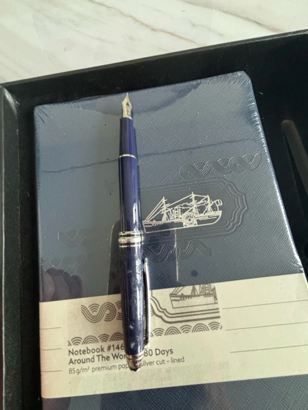 Montblanc Fountain Pen, Signing Pen, and Notebook Set